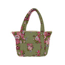 Garden Walk Olive Zipper Tote Bag