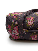 Garden Walk Plum Quilted Weekender Duffle Bag