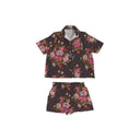 Garden Walk Plum Shorty Pajama Set