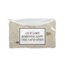 "Left the Gate Open" Quilted Makeup Bag