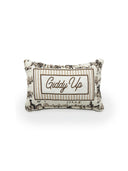 "Giddy Up" Trail Brown Quilted Mini Pillow 8" x 12"