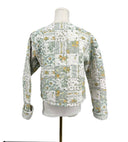 Gracie Patchwork Sage Cropped Quilted Jacket