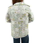 Gracie Patchwork Sage Quilted Snap Jacket