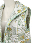 Gracie Patchwork Sage Quilted Cate Vest