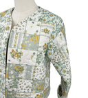 Gracie Patchwork Sage Cropped Quilted Jacket