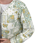 Gracie Patchwork Sage Cropped Quilted Jacket