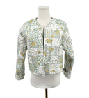 Gracie Patchwork Sage Cropped Quilted Jacket