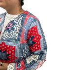 Gwen Patchwork Americana Cropped Quilted Jacket