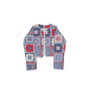 Gwen Patchwork Americana Cropped Quilted Jacket