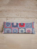 Gwen Patchwork Americana Quilted Oblong 14"x33" Pillow