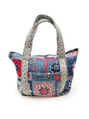Gwen Patchwork Americana Zipper Tote Bag