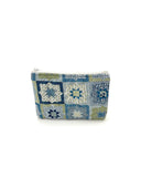 Gwen Patchwork Blue Quilted Makeup Bag