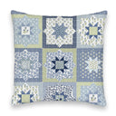 Gwen Patchwork Blue 20" Pillow
