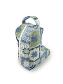 Gwen Patchwork Blue Quilted Boot Bag