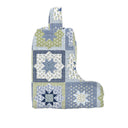 Gwen Patchwork Blue Quilted Boot Bag