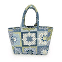 Gwen Patchwork Blue Quilted Handbag