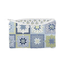 Gwen Patchwork Blue Quilted Makeup Bag