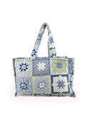 Gwen Patchwork Blue Quilted Tote