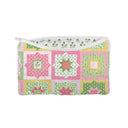 Gwen Patchwork Green Quilted Makeup Bag