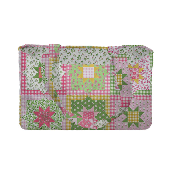 Gwen Patchwork Green Quilted Tote