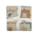Gwen Patchwork Slate / Linen Baby Blanket