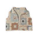 Gwen Patchwork Slate / Linen Quilted Cate Vest