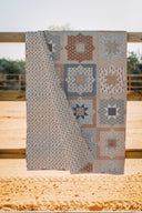 Gwen Patchwork Slate / Linen Quilt