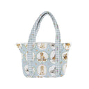 Petal Pups Blue Zipper Tote Bag