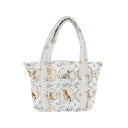 Petal Pups White Zipper Tote Bag