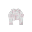 Hearts Gaze White Cropped Quilted Jacket