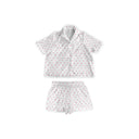 Heart Gaze White Shorty Pajama Set