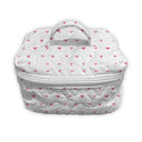Heart Gaze White Quilted Travel Case
