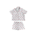 Hearts and Stripes Blue Shorty Pajama Set