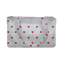 Hearts and Stripes Blue Quilted Tote