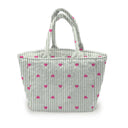 Hearts And Stripes Green Quilted Handbag