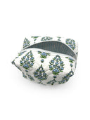 Helen Maya Blue Quilted Makeup Bag