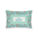 "Hello Darlin" Turquoise Quilted Mini Pillow 8" x 12"