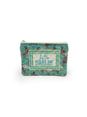 "Hello Darlin" Turquoise Quilted Makeup Bag
