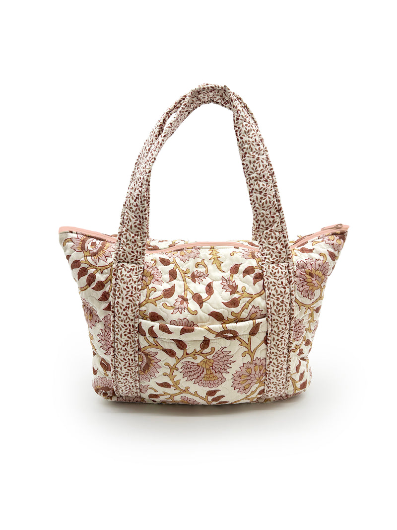 Erin & Ben Co. Heritage Scroll Rose Zipper Tote Bag