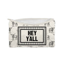 "Hey Y'all" Longhorns Quilted Makeup Bag