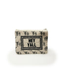 "Hey Y'all" Longhorns Quilted Makeup Bag