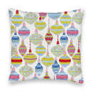 Holiday Ornaments Quilted 20" Pillow