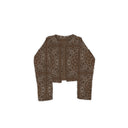 Homestead Bandana Chocolate Cropped Quilted Jacket