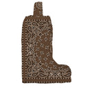Homestead Bandana Chocolate Quilted Boot Bag