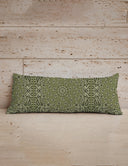 Homestead Bandana Olive Quilted Oblong 14"x33" Pillow