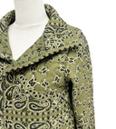 Homestead Bandana Olive Quilted Snap Jacket