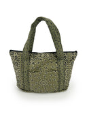 Homestead Bandana Olive Zipper Tote Bag