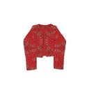 Homestead Bandana Red Cropped Quilted Jacket