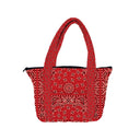 Homestead Bandana Red Zipper Tote Bag