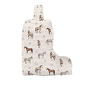 Lucky Horse Linen Quilted Boot Bag